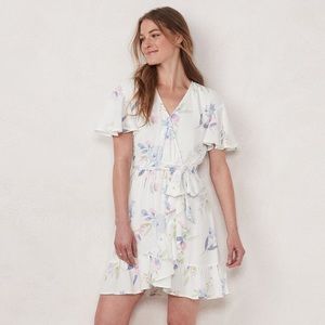 Lauren Conrad faux wrap around floral dress